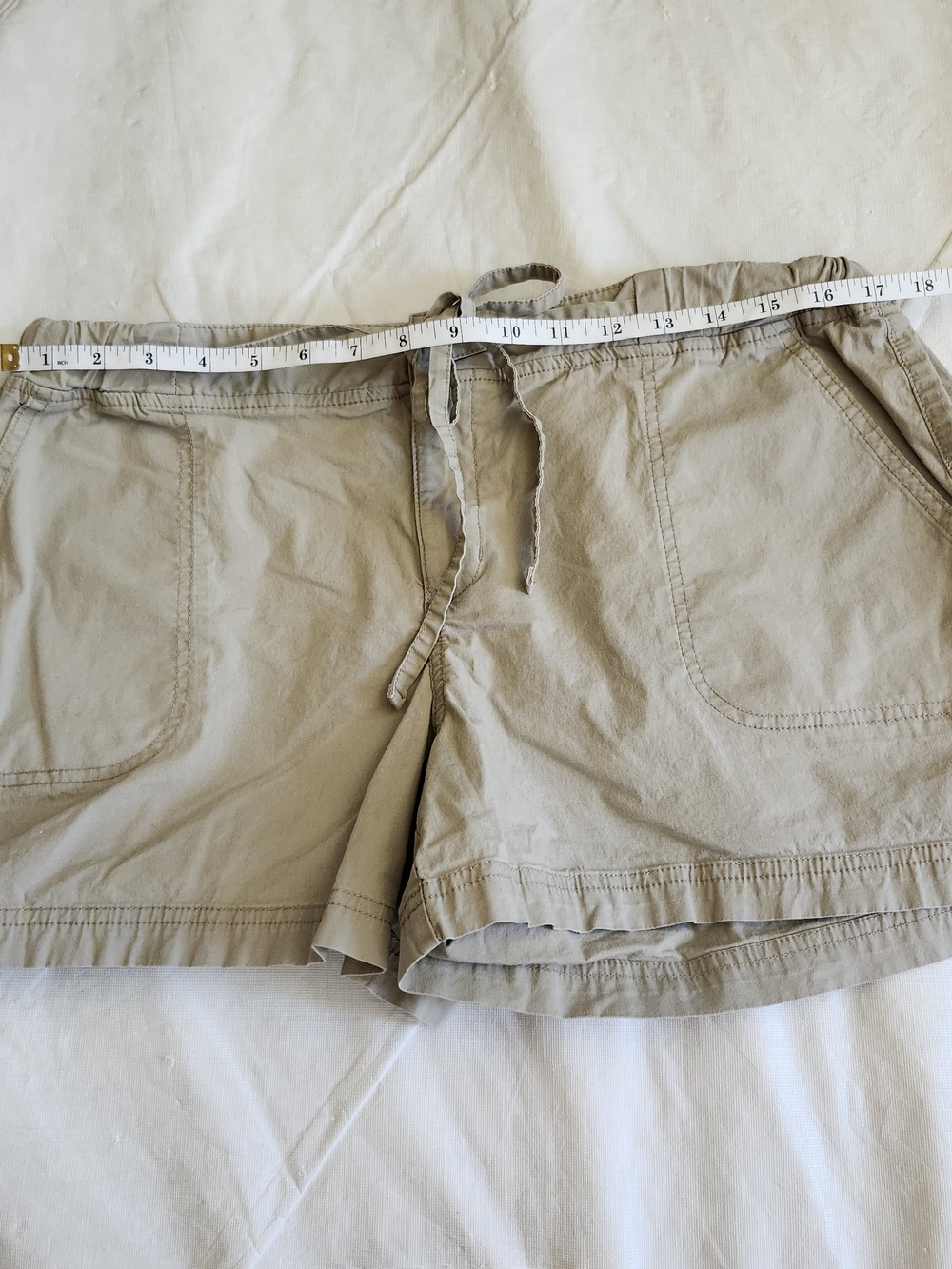 Merona Beige Drawstring Utility Shorts - Picture 4 of 8